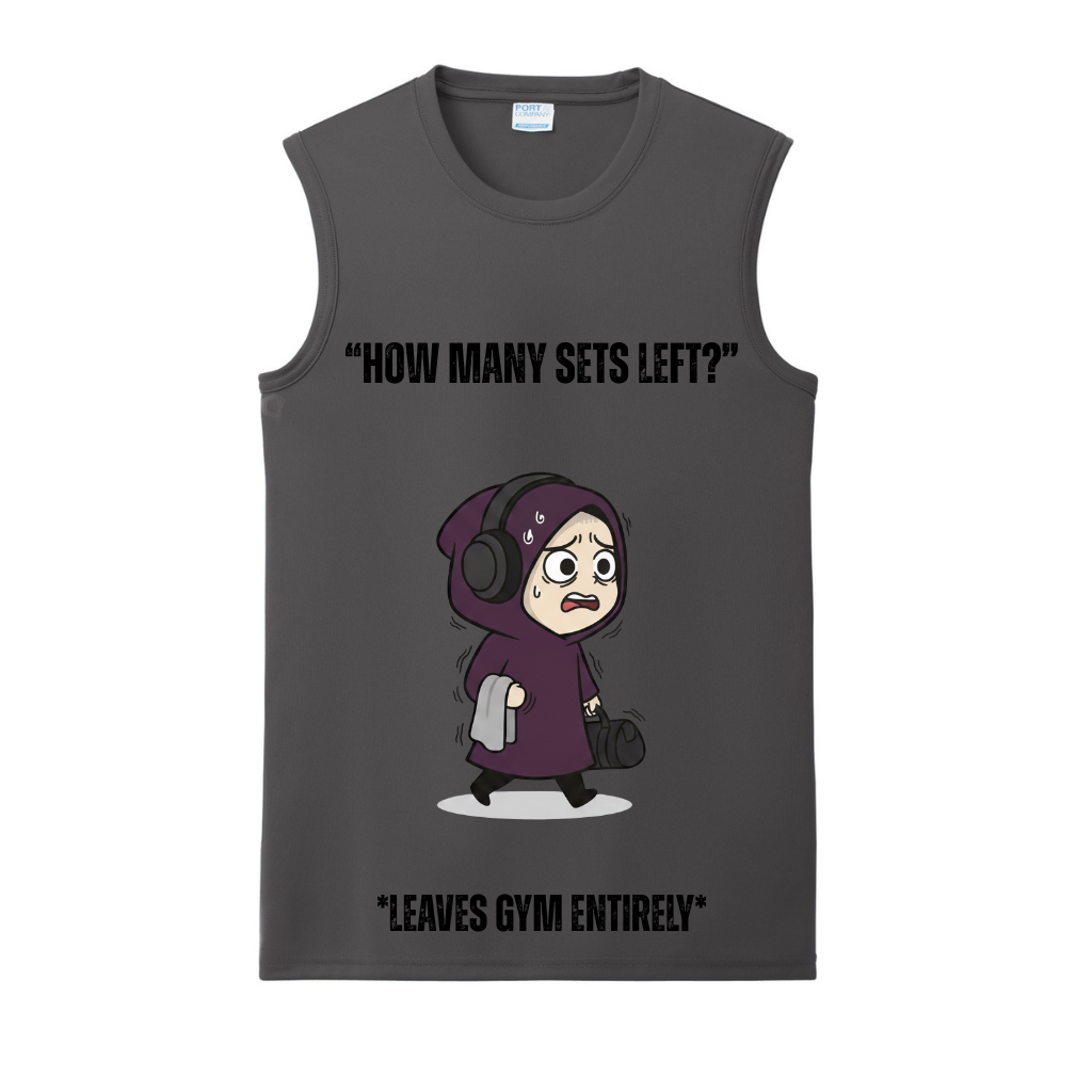 How Many Set's Left - Leaves Gym Gym Tank | Introvert and Antisocial Apparel