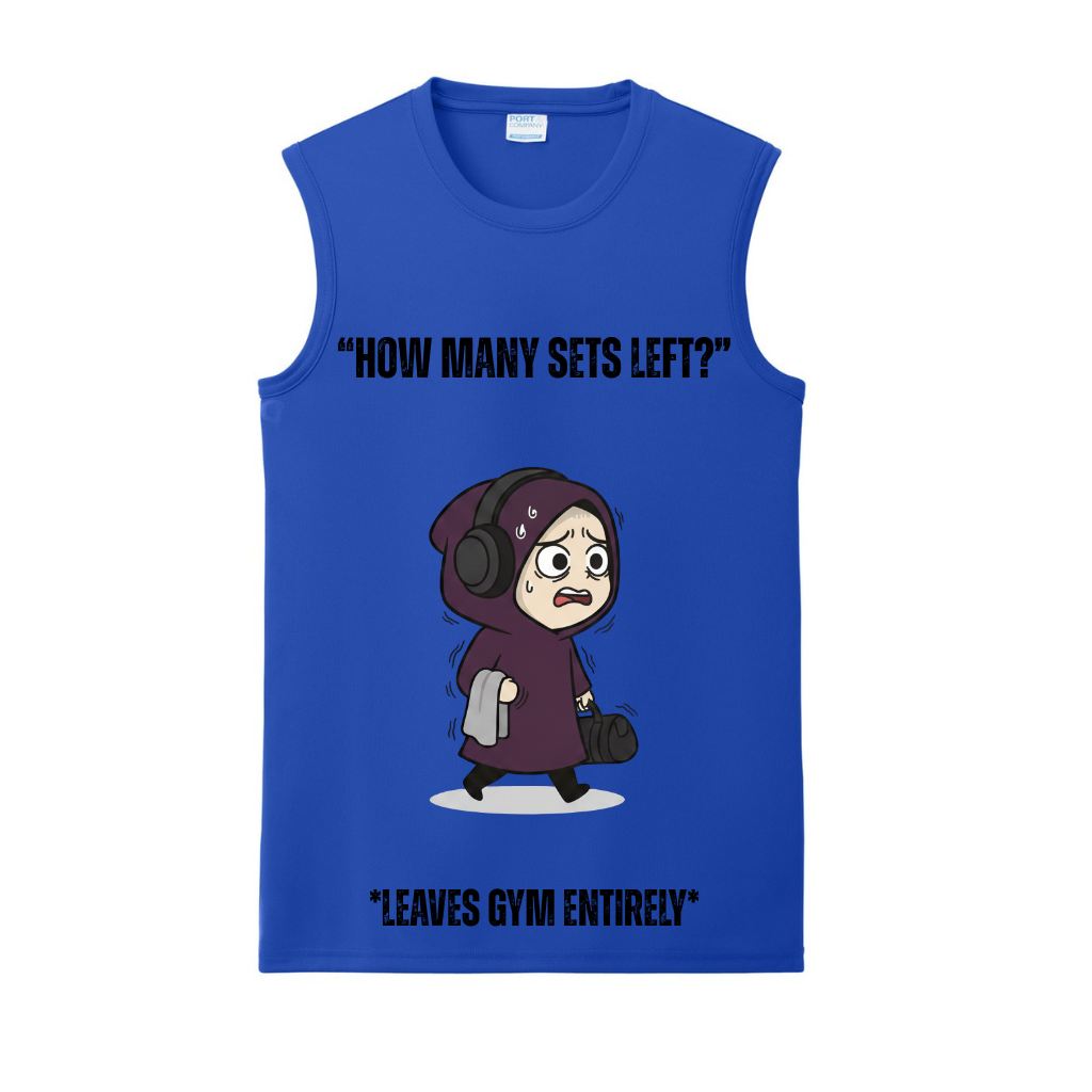 How Many Set's Left - Leaves Gym Gym Tank | Introvert and Antisocial Apparel