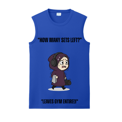 How Many Set's Left - Leaves Gym Gym Tank | Introvert and Antisocial Apparel