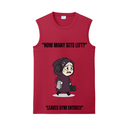 How Many Set's Left - Leaves Gym Gym Tank | Introvert and Antisocial Apparel