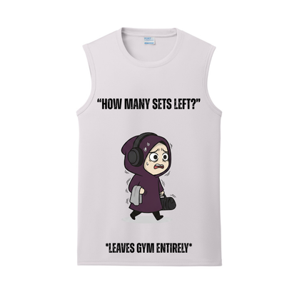 How Many Set's Left - Leaves Gym Gym Tank | Introvert and Antisocial Apparel