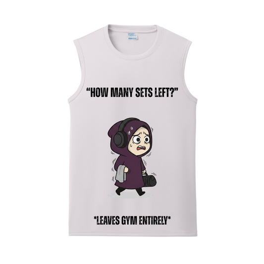 How Many Set's Left - Leaves Gym Gym Tank | Introvert and Antisocial Apparel