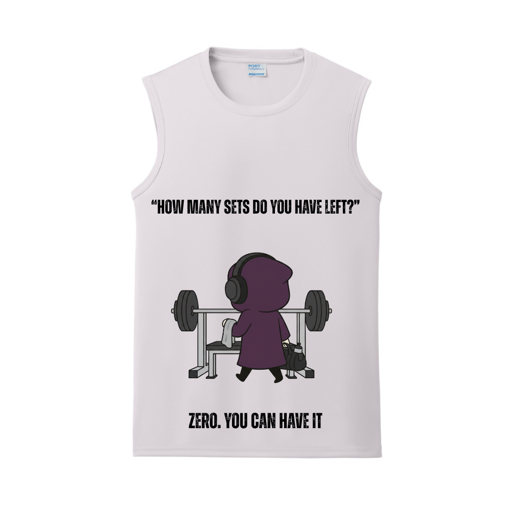 How Many Sets? Zero. Gym Tank | Introvert and Antisocial Apparel