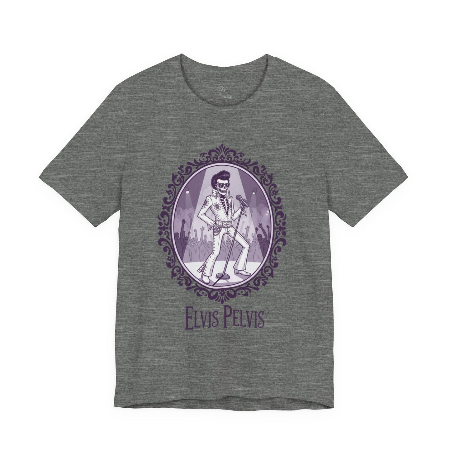 Elvis Pelvis | Gothic Historical Tee, Skeleton Illustration