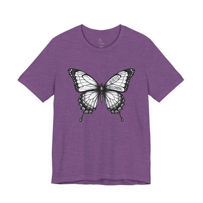 Quietly Becoming Butterfly tee | Butterfly Illustration Shirt, Graphic Tee