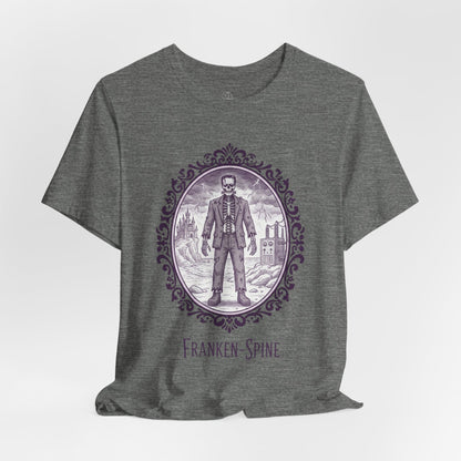 Franken-spine T-Shirt | Gothic Historical Tee, Skeleton Illustration