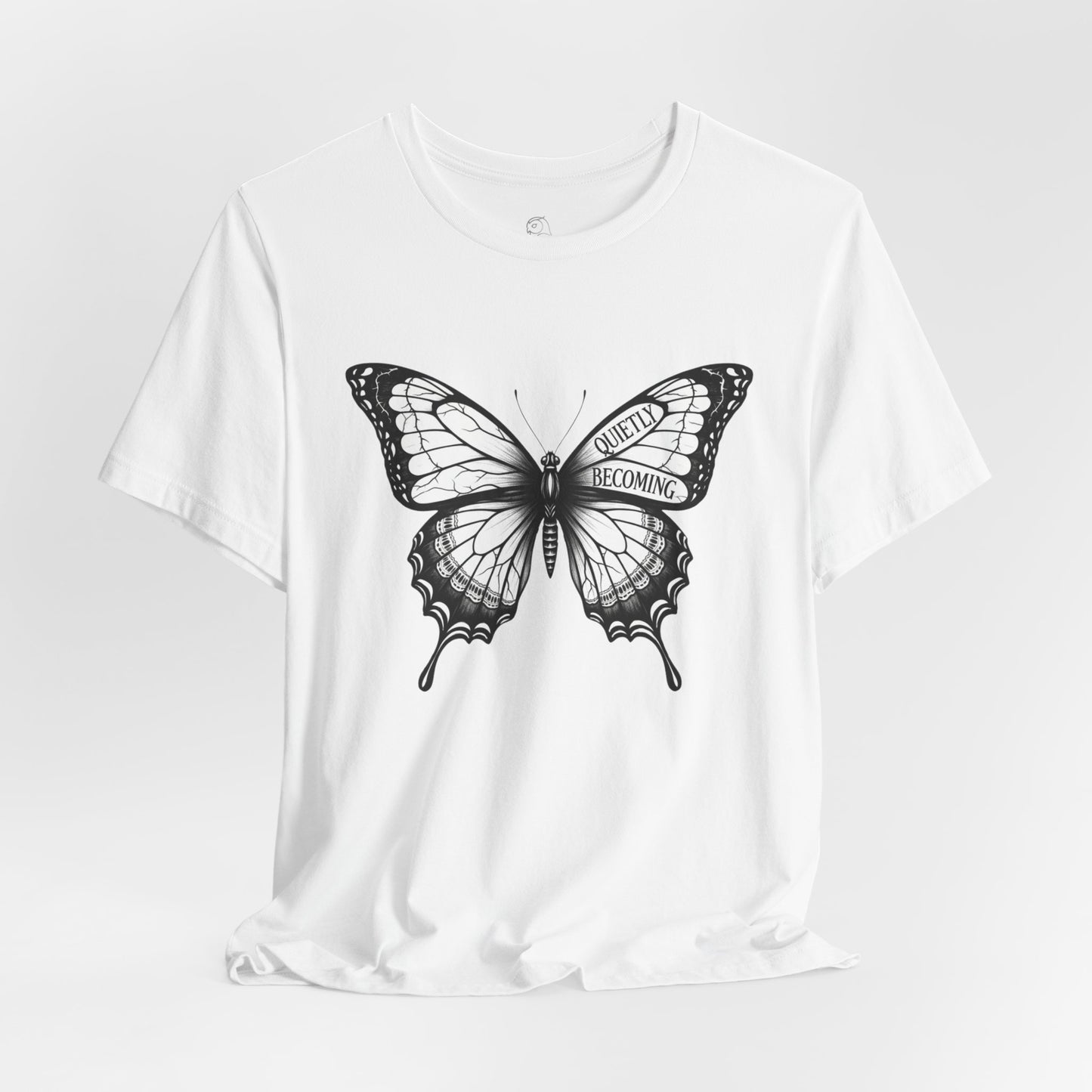 Quietly Becoming Butterfly tee | Butterfly Illustration Shirt, Graphic Tee
