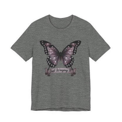 Just Winging It Butterfly tee | Butterfly Illustration Shirt, Graphic Tee