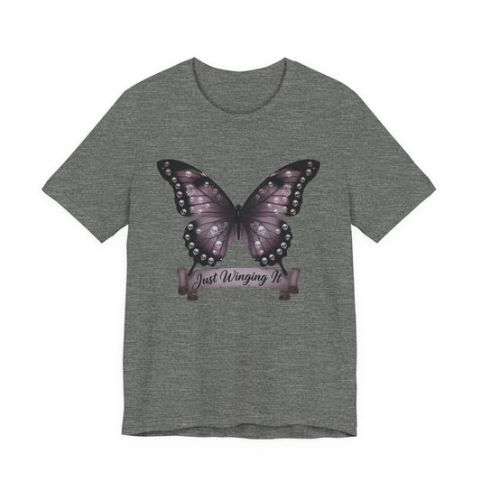 Just Winging It Butterfly tee | Butterfly Illustration Shirt, Graphic Tee