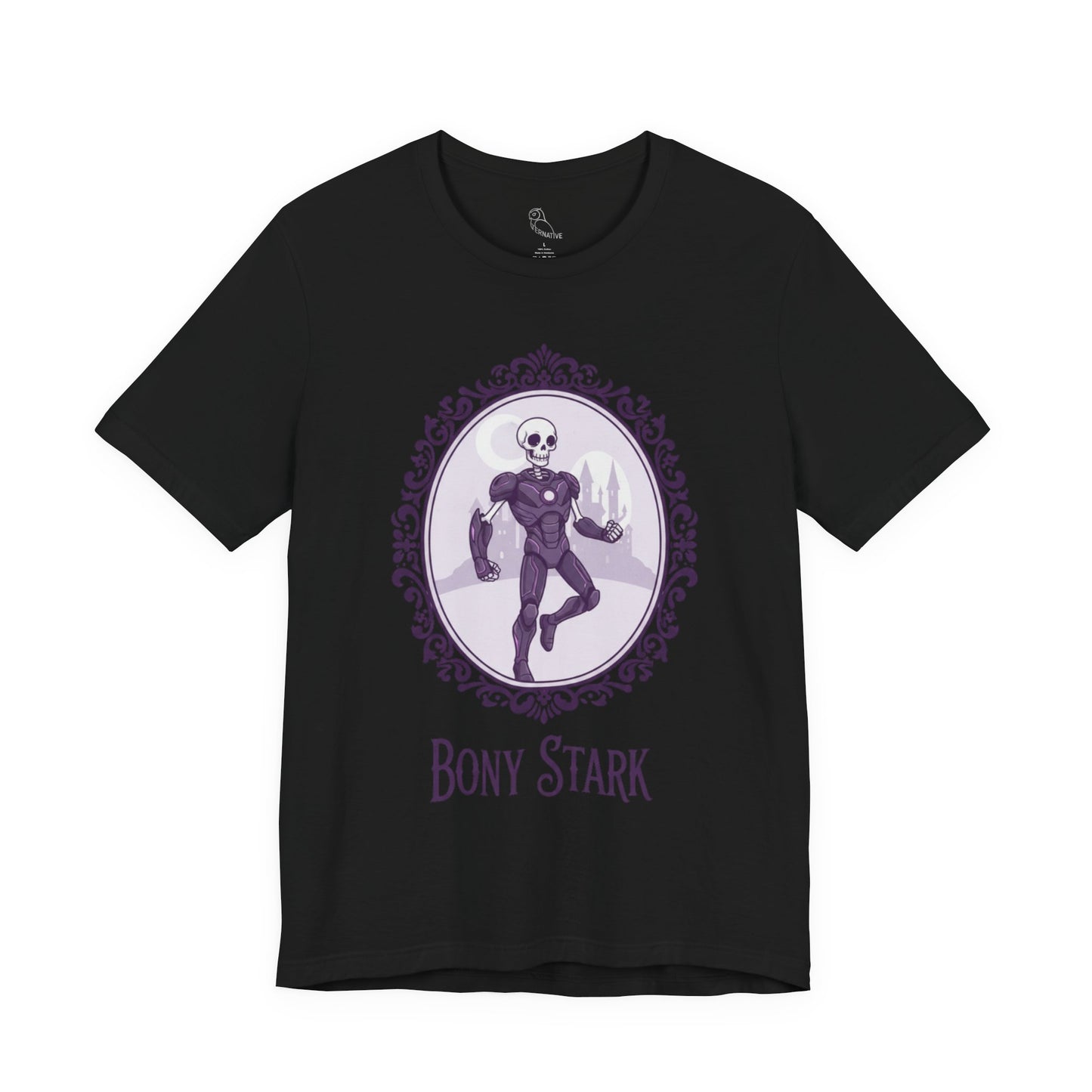 Bony Stark | Gothic Tee, Skeleton Illustration
