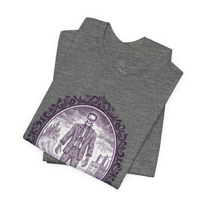 Franken-spine T-Shirt | Gothic Historical Tee, Skeleton Illustration
