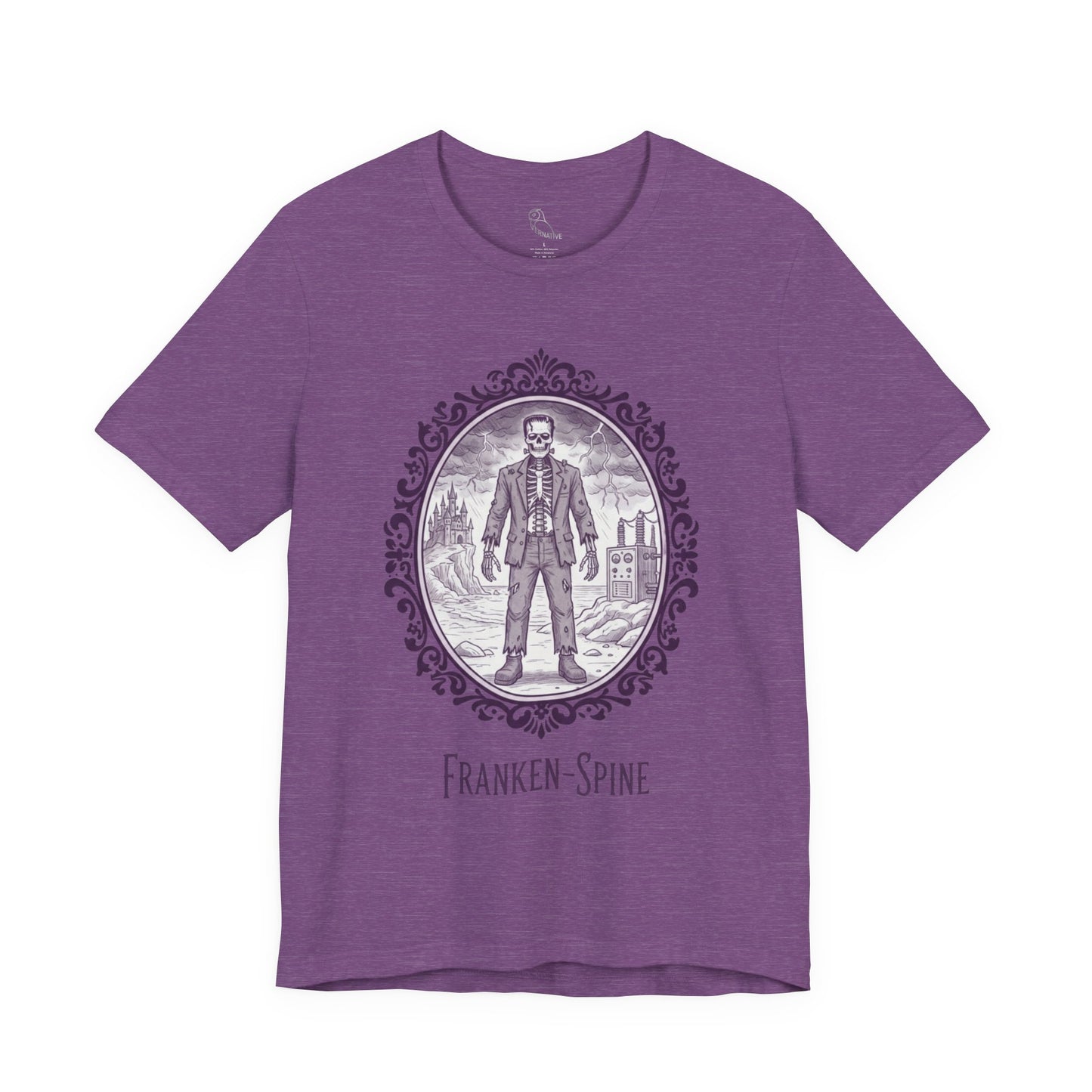 Franken-spine T-Shirt | Gothic Historical Tee, Skeleton Illustration