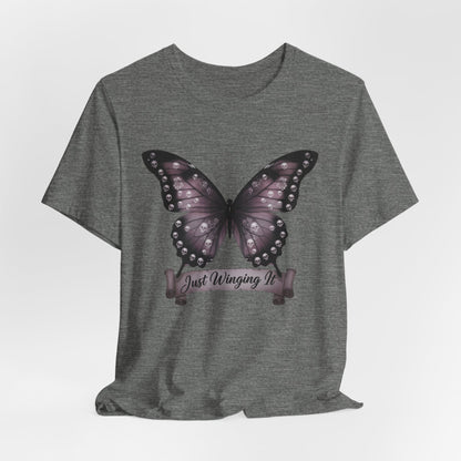 Just Winging It Butterfly tee | Butterfly Illustration Shirt, Graphic Tee