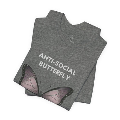 Anti-Social Butterfly tee | Butterfly Illustration Shirt, Graphic Tee