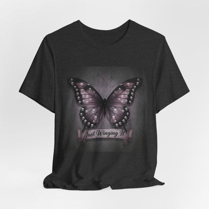 Just Winging It Butterfly tee | Butterfly Illustration Shirt, Graphic Tee