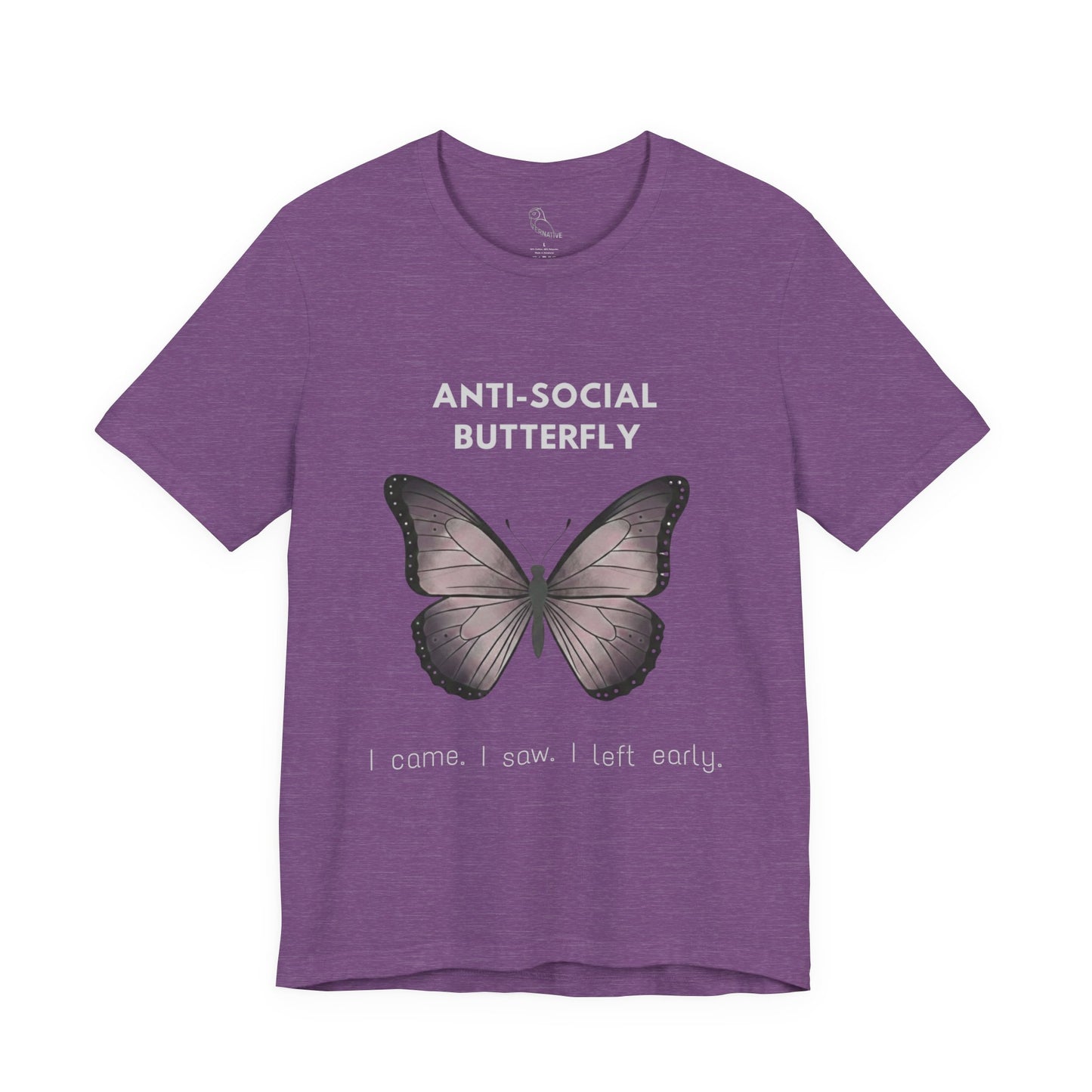 Anti-Social Butterfly tee | Butterfly Illustration Shirt, Graphic Tee