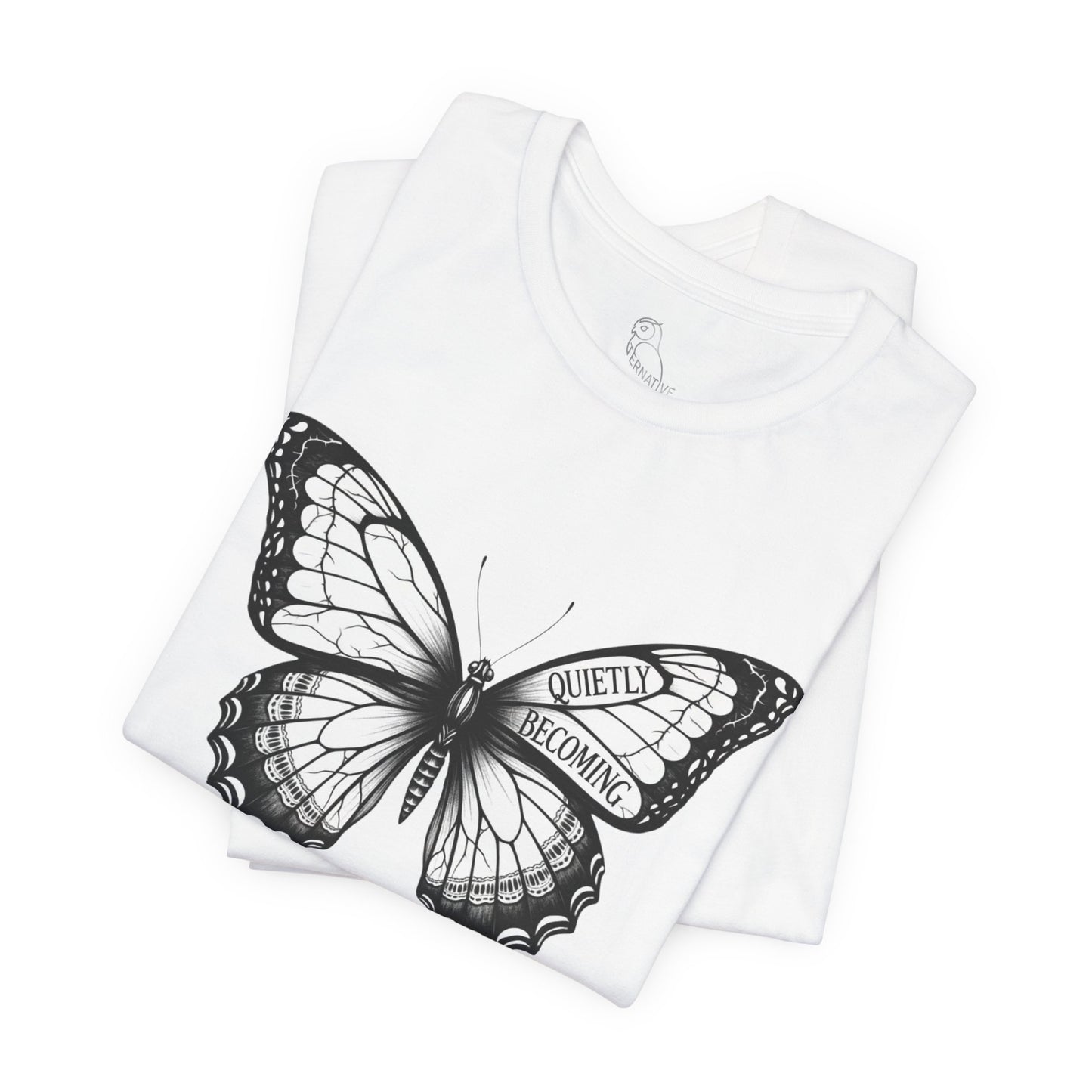 Quietly Becoming Butterfly tee | Butterfly Illustration Shirt, Graphic Tee