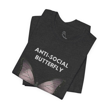 Anti-Social Butterfly tee | Butterfly Illustration Shirt, Graphic Tee